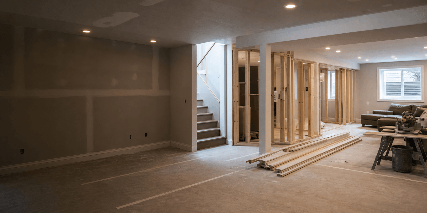 Finished basement planning and construction work in Northern Colorado