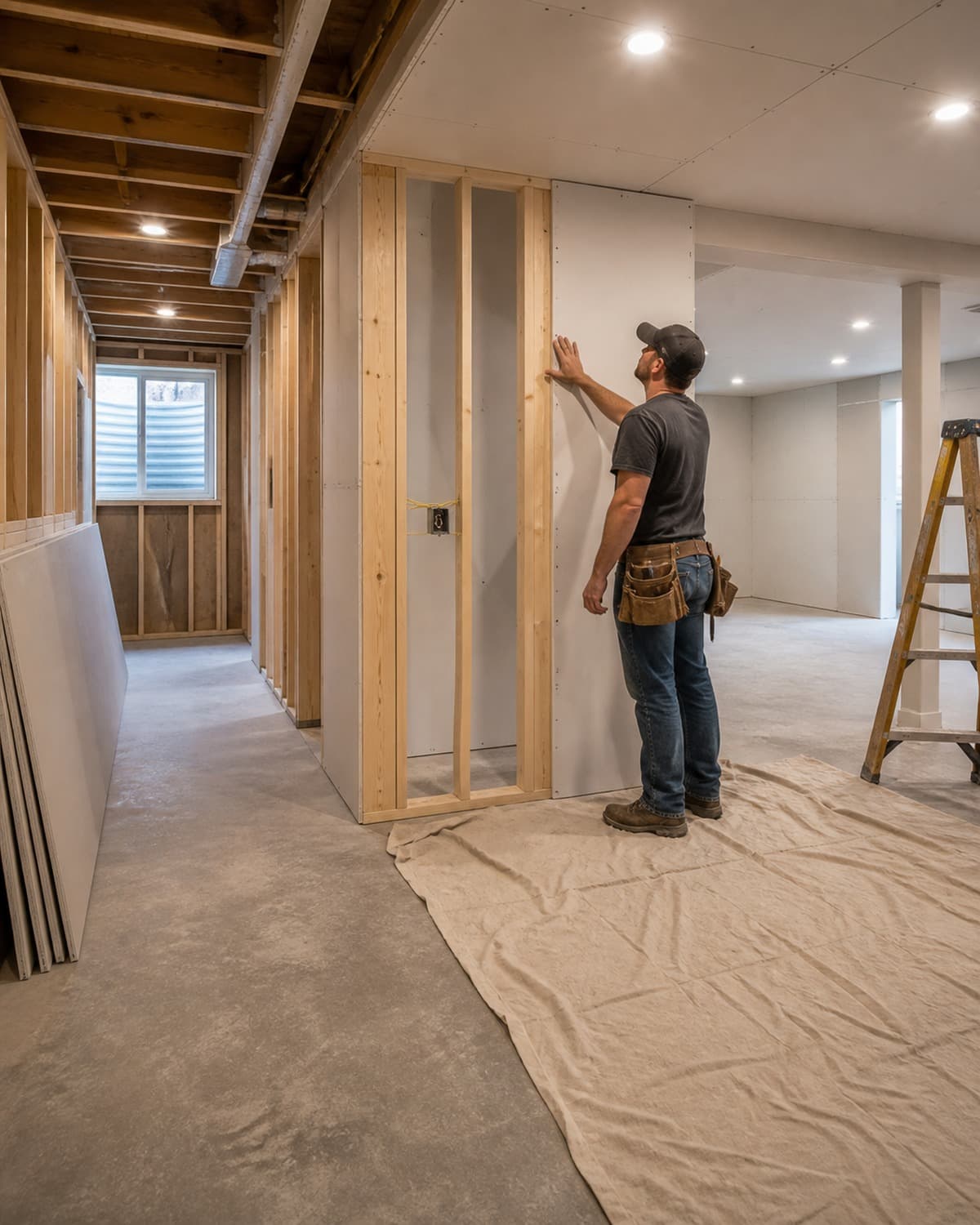 Basement finishing planning and construction work