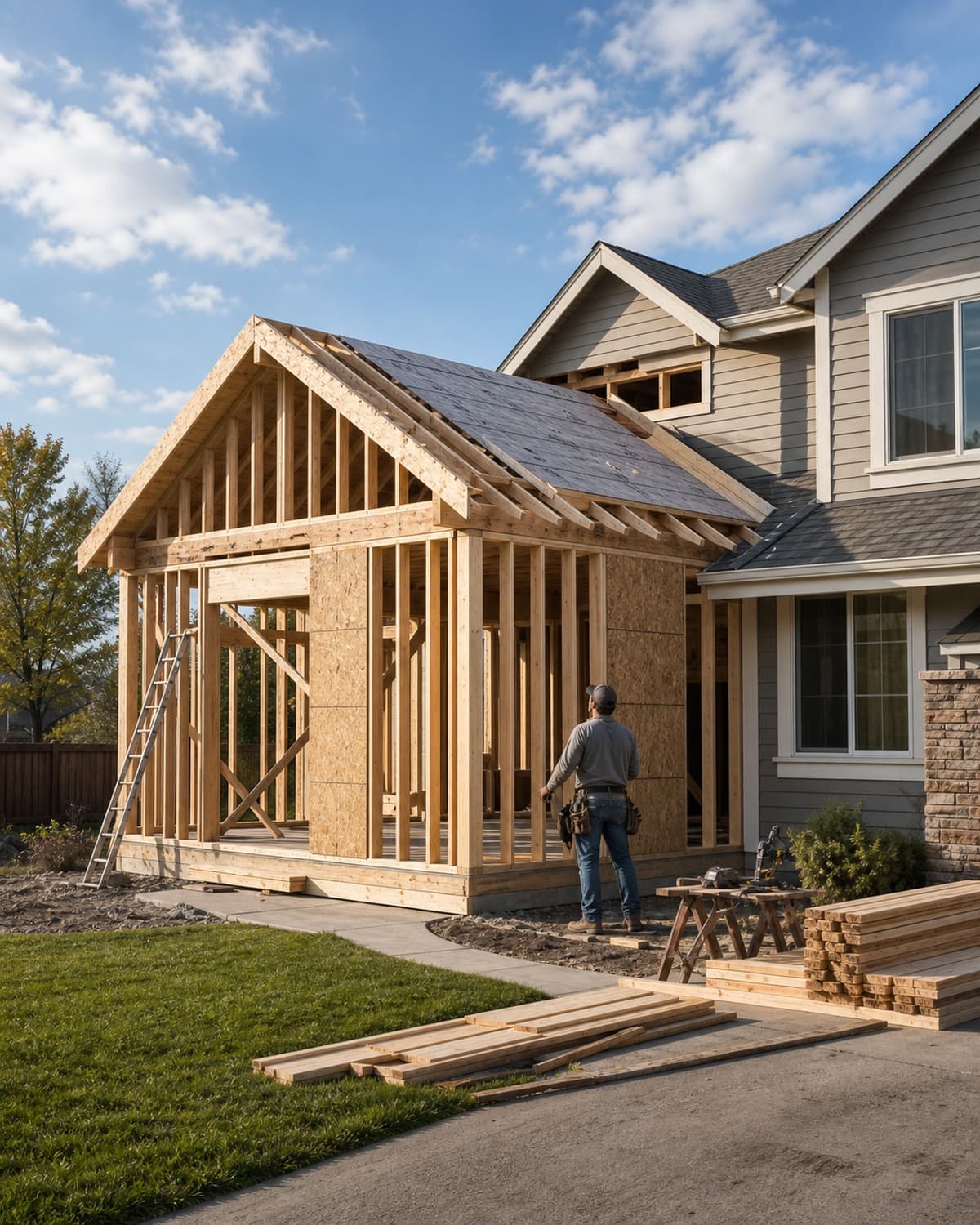 Home addition planning around an existing house