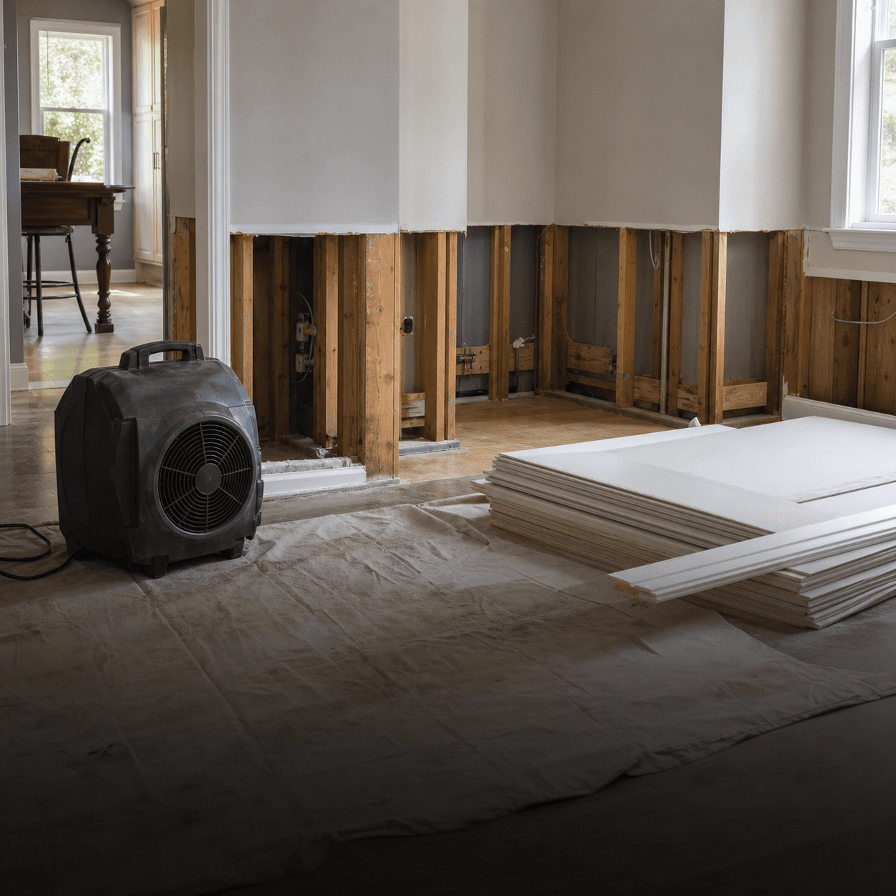 Water & Flood Damage Repair scope and repair work